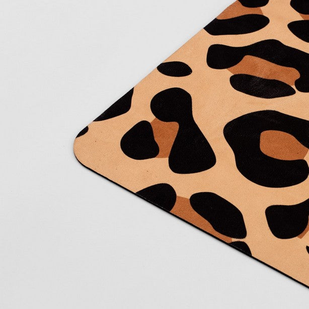 Amp Yoga mat natural leopard vegan suede