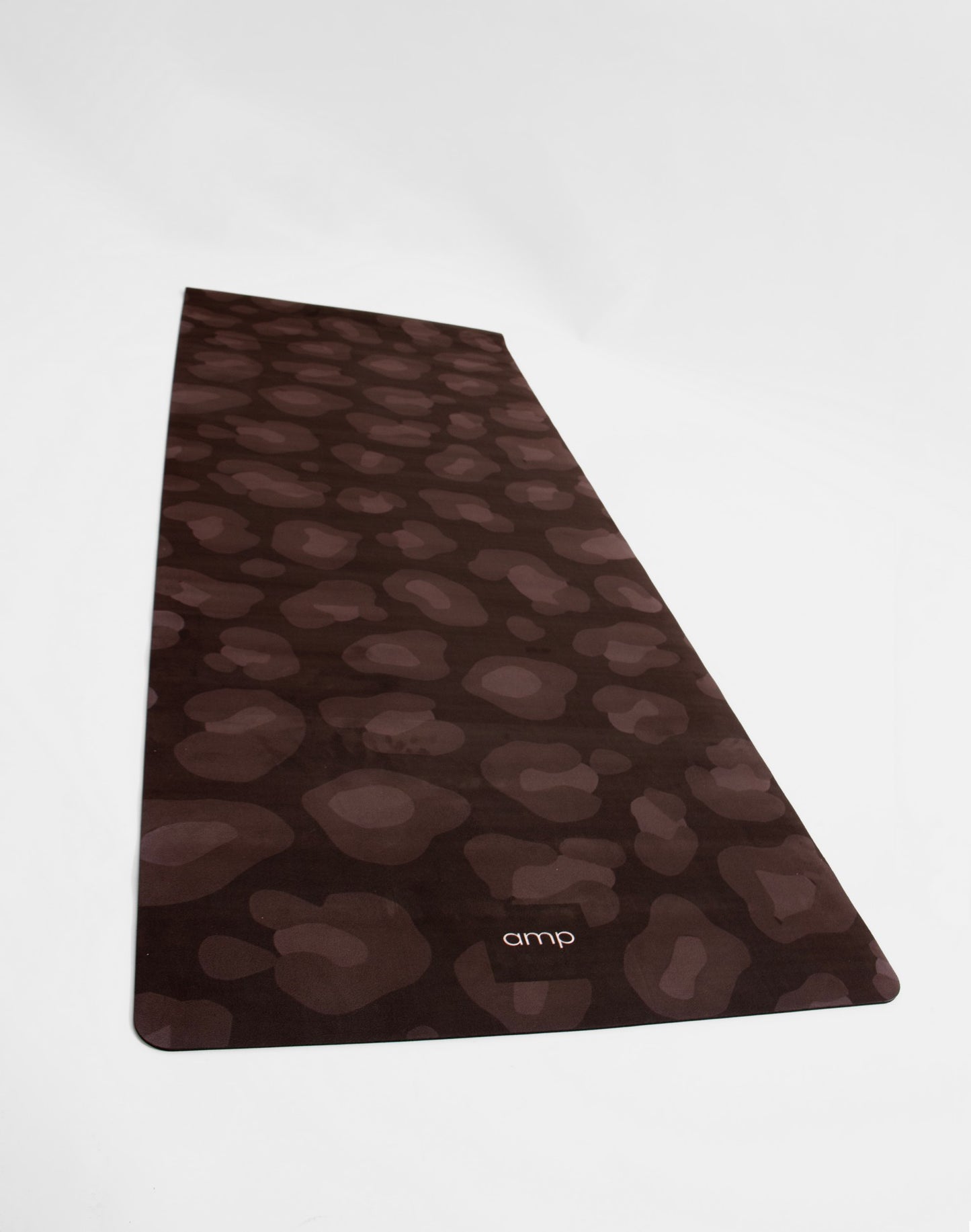 Amp Yoga mat black leopard vegan suede