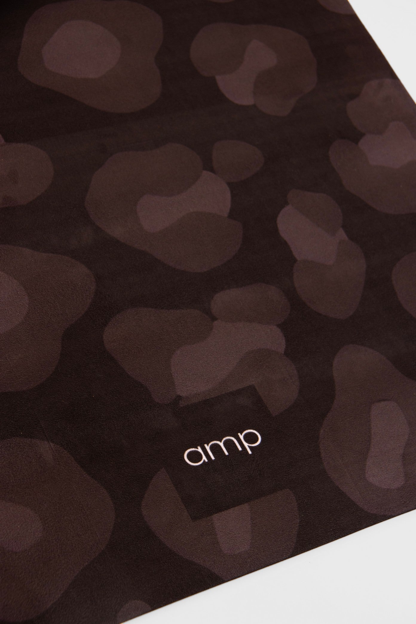 Amp Yoga mat black leopard vegan suede