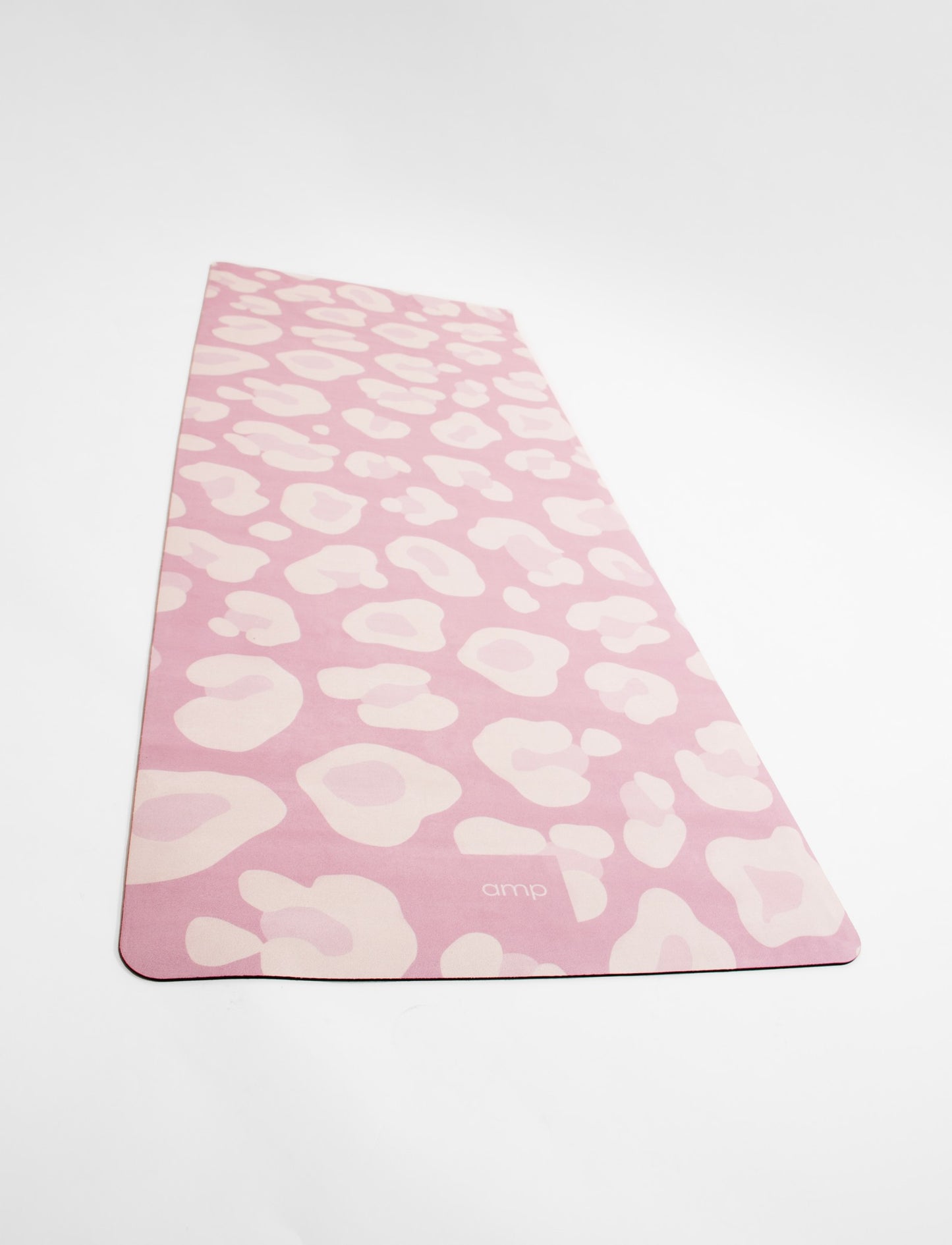 Amp Yoga mat pink leopard vegan suede